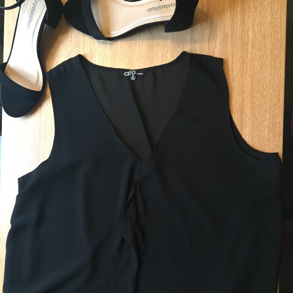 Black Sheer Sleeveless Top